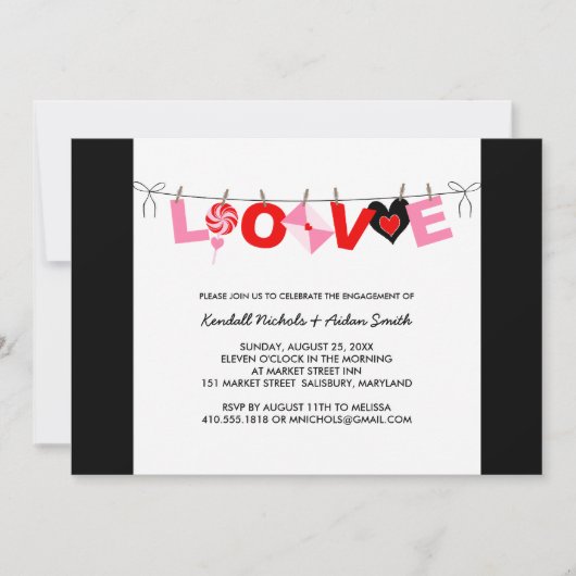 Verlobungspartyeinladungen Einladung (Vorderseite)