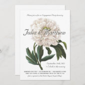 Verlobungspartyeinladungen | Vintag botanisch Einladung (Vorne/Hinten)