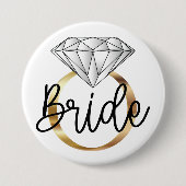 Verlobungsring mit Diamant in Gold Button (Vorderseite)