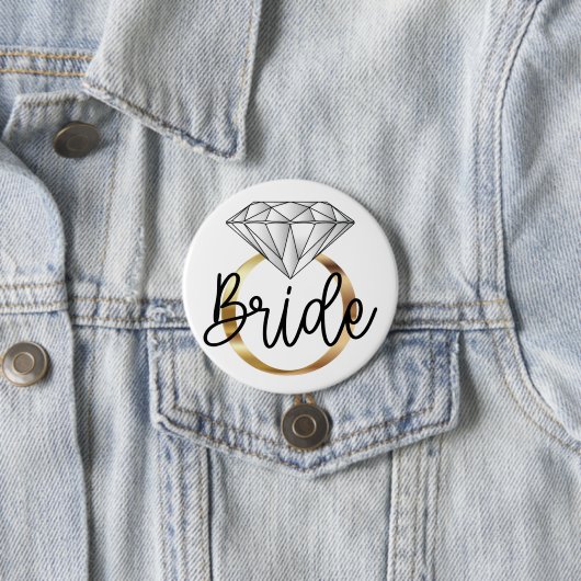 Verlobungsring mit Diamant in Gold Button (Beispiel)