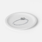 Verlobungsring mit Diamant Pappteller (Schrägansicht)