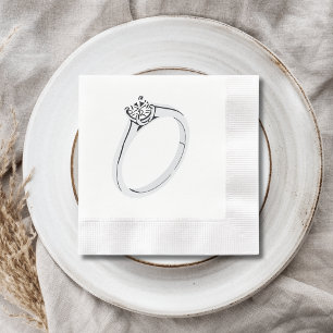 Verlobungsring mit Diamant Serviette