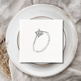 Verlobungsring mit Diamant Serviette