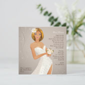 Verlockende Braut - Brautparty-Einladung Einladung (Stehend Vorderseite)