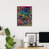 "Verlockendes Abstrakt" alternative Version 18 x 2 Poster (Heimbüro)