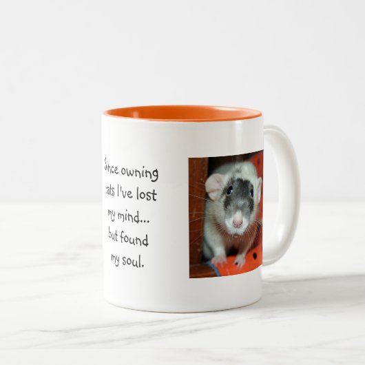 Verlor meine Verstandratten-Tasse Zweifarbige Tasse (VorderseiteRechts)