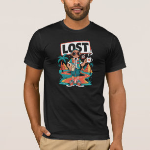 Verloren, aber glücklich – Retro-Urlaubsstimmung T-Shirt