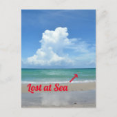 Verloren an Sea Florida Beach Funny Fotografy Postkarte (Vorderseite)