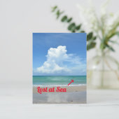 Verloren an Sea Florida Beach Funny Fotografy Postkarte (Stehend Vorderseite)