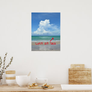 Verloren an Sea Fun Beach Seascape Poster