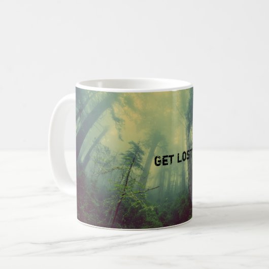 Verloren - ein Wald Kaffeetasse (Vorderseite Links)