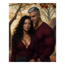 Verloren im bernsteinfarbenen Glanz des Herbstes Poster