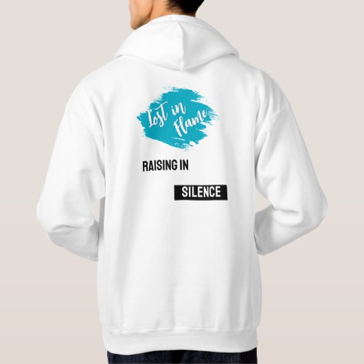 Verloren im Flammenaufstieg in der Stille Hoodie. Hoodie (Rückseite)