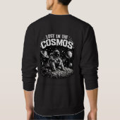 Verloren im Kosmos-Astronaut-Black-Schwitzenpullov Sweatshirt (Rückseite)