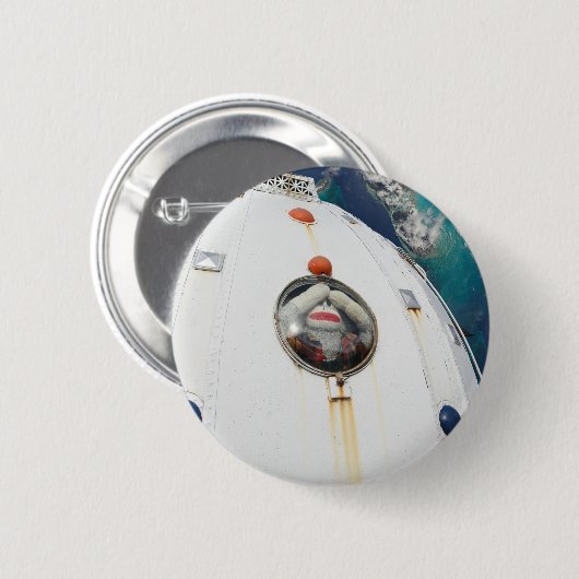 Verloren im Raum-Affen Button (Vorne & Hinten)