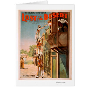Verloren im Wüsten-arabischen Theaterplakat