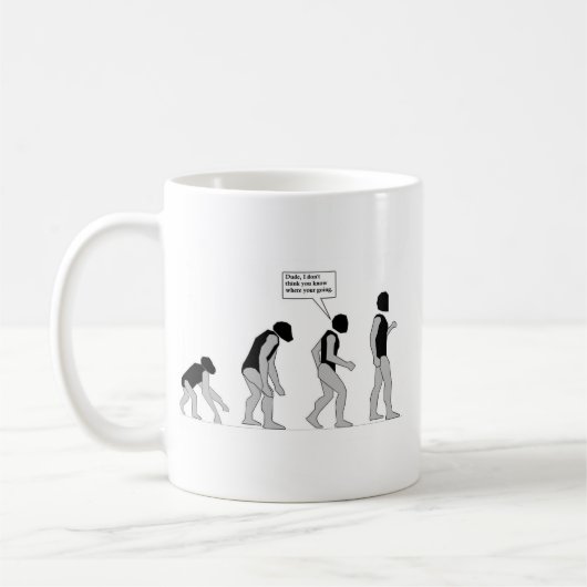 Verloren in der Evolution Kaffeetasse (Links)