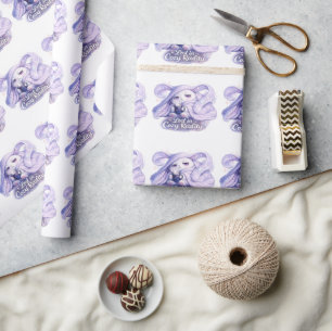 Verloren in der gemütlichen Realität Fluffiger Has Geschenkpapier