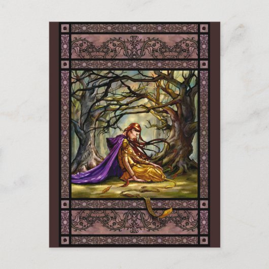 Verloren in der Holzpostkarte Postkarte (Vorderseite)