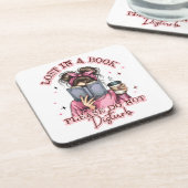 Verloren in einem Buch... Getränkeuntersetzer (Linke Seite)