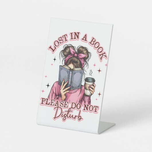Verloren in einem Buch... Sockelschild (Vorderseite)