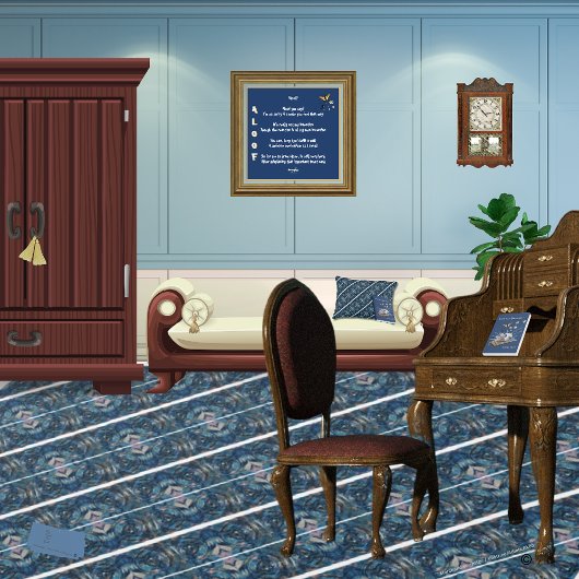 Verloren in einem Quatrain - Aloof - Poster von Ad