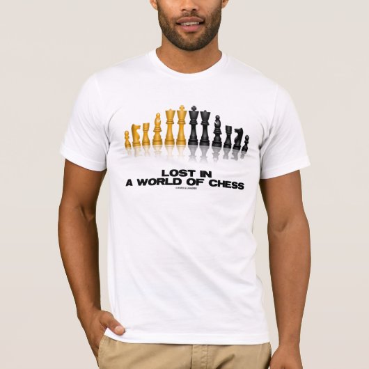 Verloren in einer Welt des Schachs (Reflektives Sc T-Shirt (Vorderseite)