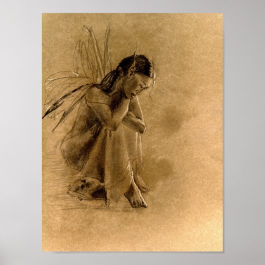 verloren in Gedanken (braunes Papier) Poster (Vorne)