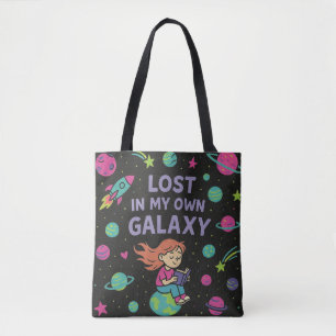 Verloren in meiner eigenen Galaxie - Träumereierin Tasche