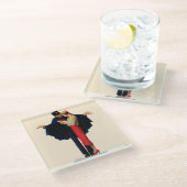 Verloren in Paris Glasuntersetzer (Schrägansicht)