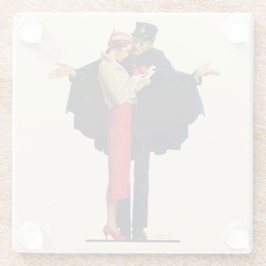 Verloren in Paris Glasuntersetzer (Rückseite)