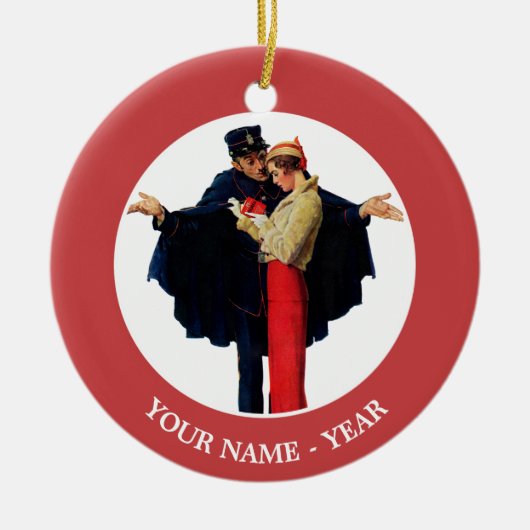 Verloren in Paris Keramik Ornament (Vorne)