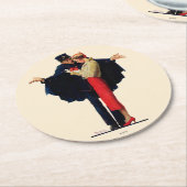 Verloren in Paris Runder Pappuntersetzer (Angewinkelt)