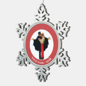 Verloren in Paris Schneeflocken Zinn-Ornament (Rechts)