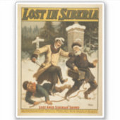 Verloren in Sibirien, Circa 1898. Aufkleber (Vorderseite)