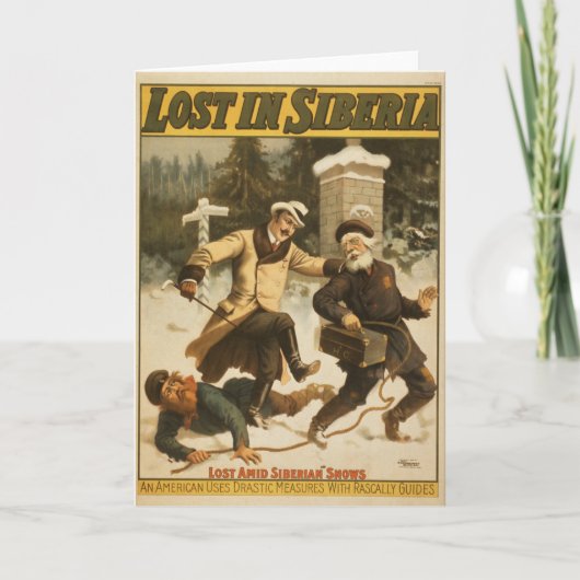 Verloren in Sibirien, Circa 1898. Karte (Vorderseite)