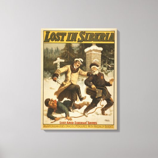 Verloren in Sibirien, Circa 1898. Leinwanddruck (Vorderseite)