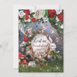 Verloren in Wonderland-Party Einladung