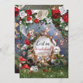 Verloren in Wonderland-Party Einladung (Vorne/Hinten)