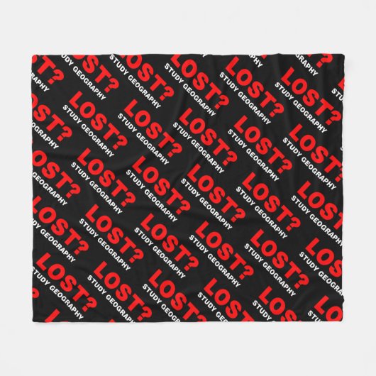 Verloren? Studiengeografie Fleecedecke (Vorderseite (Horizontal))