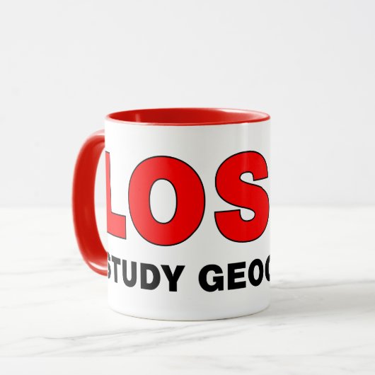 Verloren? Studiengeografie Tasse (Vorderseite Links)