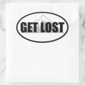 Verloren werden ovaler aufkleber (Tasche)