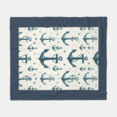 Verlorene Anker Fleecedecke (Vorderseite (Horizontal))