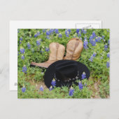 Verlorene Bluebonnets Postkarte (Vorne/Hinten)