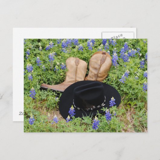 Verlorene Bluebonnets Postkarte (Vorne/Hinten)