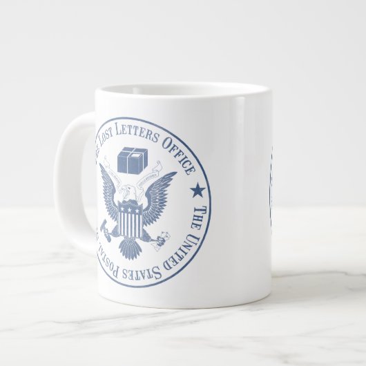 Verlorene Buchstabe-Büro-Tasse Jumbo-Tasse (Vorderseite Links)