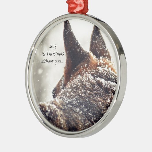 Verlorene Haustier-Verzierung Silbernes Ornament (Links)