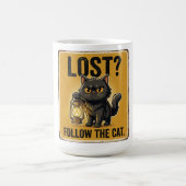 Verlorene Katze Laternen-Abenteuer-Design Kaffeetasse (Mittel)