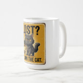 Verlorene Katze Laternen-Abenteuer-Design Kaffeetasse (VorderseiteRechts)
