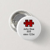 Verlorene Kind-Identifikation Button (Vorne & Hinten)